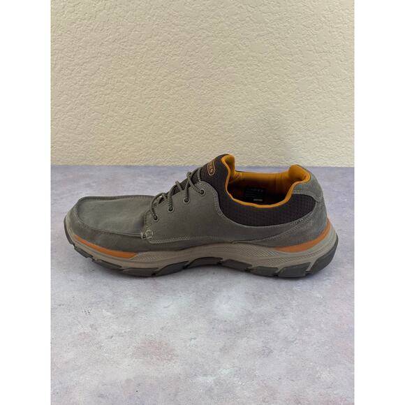 Skechers Relaxed Fit Respected Loleto Bungee Brown Goodyear Shoes Men’s 14